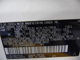 2009 Toyota Rav4 White 2.5L AT 2WD #Z24697